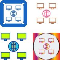 Unique Company Network Icon Design vector