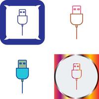 Unique USB Cable Icon Design vector