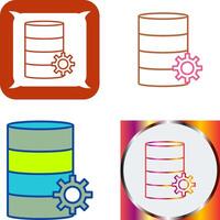 único base de datos administración icono diseño vector