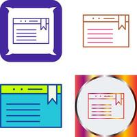 Unique Bookmarking Services Icon Design vector