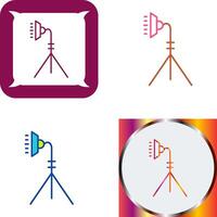 Unique Light Stand Icon Design vector