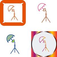 Unique Light Stand Icon Design vector