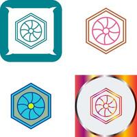Unique Hexagonal Diaphram Icon Design vector