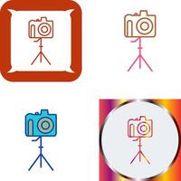 Unique Camera on Stand Icon Design vector