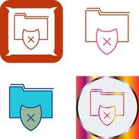 Vulnerable Folder Icon Design vector