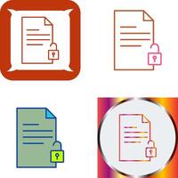 Unlock Documents Icon Design vector