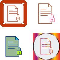 Unlock Documents Icon Design vector