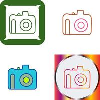 Unique DSLR Camera Icon Design vector