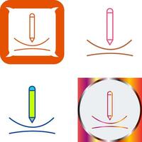 Draw Curve Icon Design vector