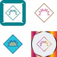 Danger of Welding Flash Icon Design vector