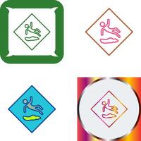 Danger of Slipping Icon Design vector