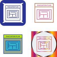 Evacuation Plan Icon Design vector