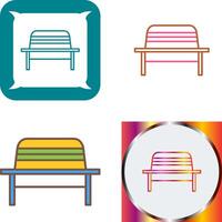 Garden Bench Icon Design vector