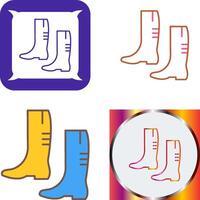 Gardening Boots Icon Design vector