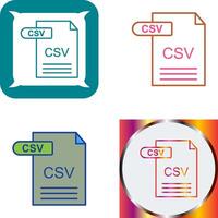 CSV Icon Design vector