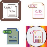 XLSX Icon Design vector