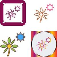 Flower in sunlight Icon Design vector