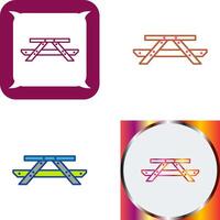 Picnic of Table Icon Design vector