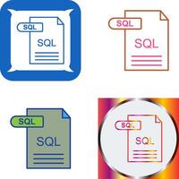 SQL Icon Design vector