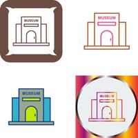 Museum Building Icon Design vector