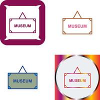 Museum Tag Icon Design vector