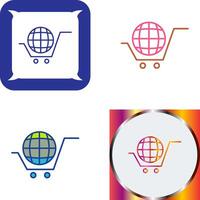 global compras icono diseño vector