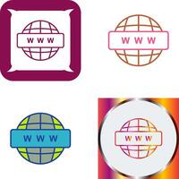 World Wide Web Icon Design vector