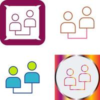 Connected Profiles Icon Design vector