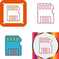 Memory Card Icon Design vector