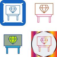 Diamond Exhibit Icon Design vector