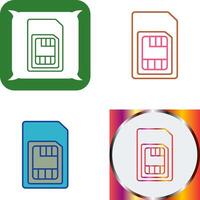 sim tarjeta icono diseño vector