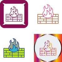 Firewall Icon Design vector