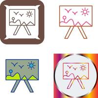 Painting of Canvass Icon Design vector