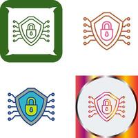Cyber Security Icon Design vector