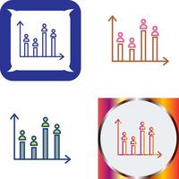 Candidate Graph Icon Design vector