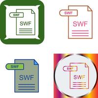 SWF Icon Design vector