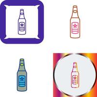 Beer Bottle Icon Design vector