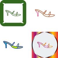 Stylish Sandals Icon Design vector