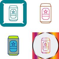 Beer Can Icon Design vector