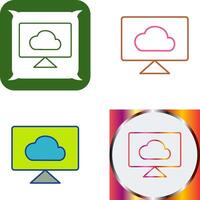 Cloud System Icon Design vector