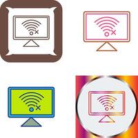 Disconnected Network Icon Design vector