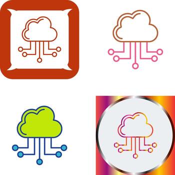 diseño de icono de computación en la nube vector