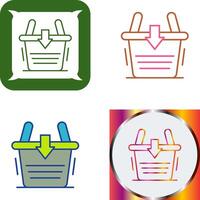 Add To Basket Icon Design vector