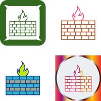 Firewall Icon Design vector