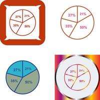 Pie Chart Icon Design vector