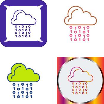 diseño de icono de codificación en la nube vector
