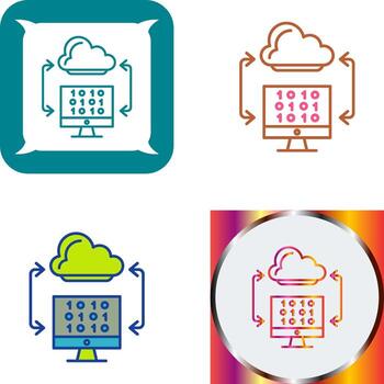 Cloud Coding Icon Design vector
