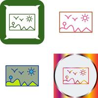 Painting Exhibit Icon Design vector