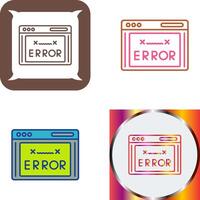 Error Code Icon Design vector