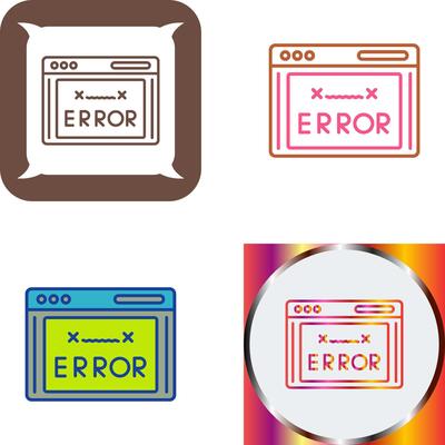 Error Code Icon Design